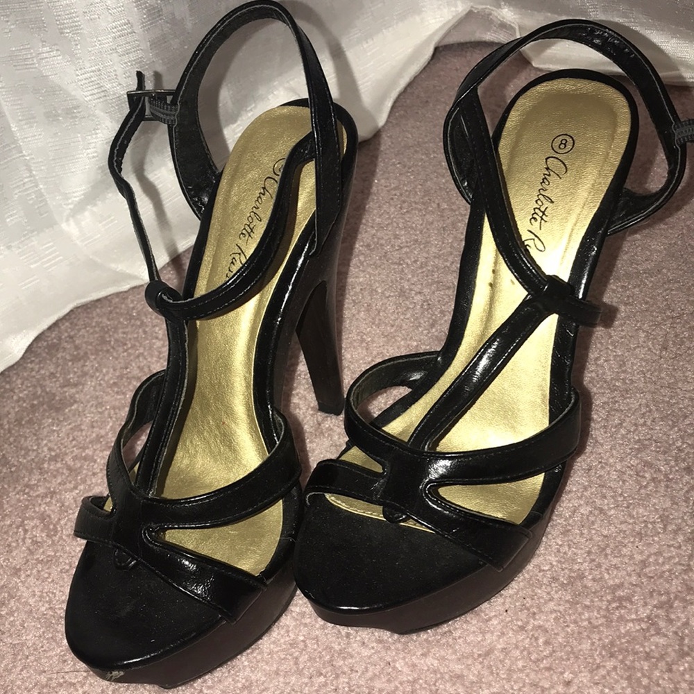 Charlotte Russe strappy platform pumps